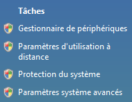 Paramètres système avancé - Vista