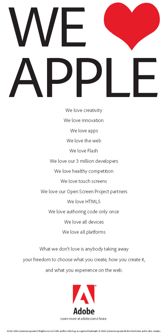 adobe print we love apple